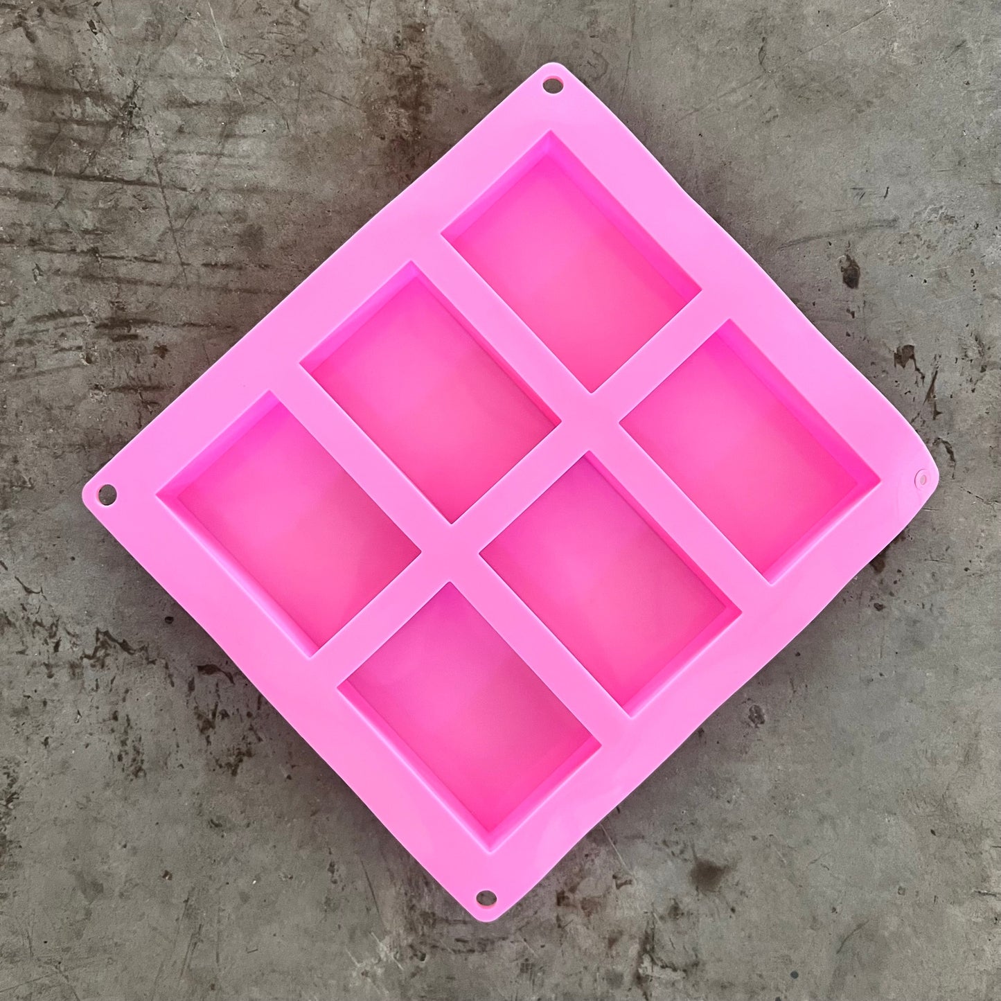 6 Cavity Rectangular Silicone Soap Mold