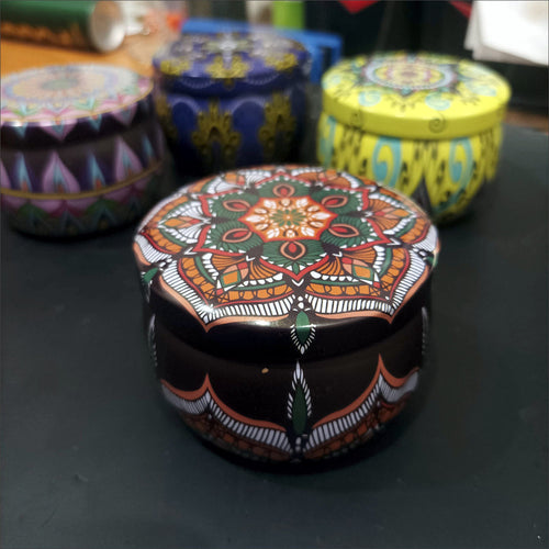 12 Printed Tin Jar for Candle Making