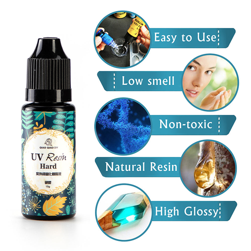 Crystal Clear Hard UV Resin for Jewelry Making - UV Epoxy Resin