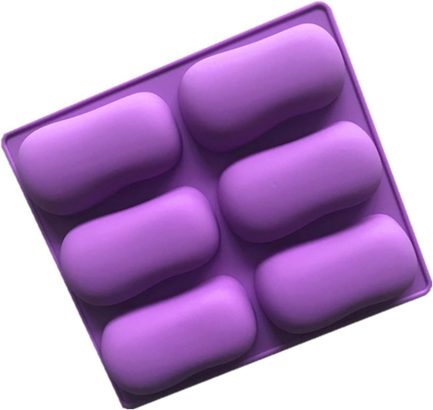 Soap Mold 6-in-1 Design Silicone Mold Dishwasher Fridge Safe for DIY Soap Chocolate Clay Craft Resin Casting Mold Soap Molds for Soap Making Large Size Silicone Soap Molds Shapes