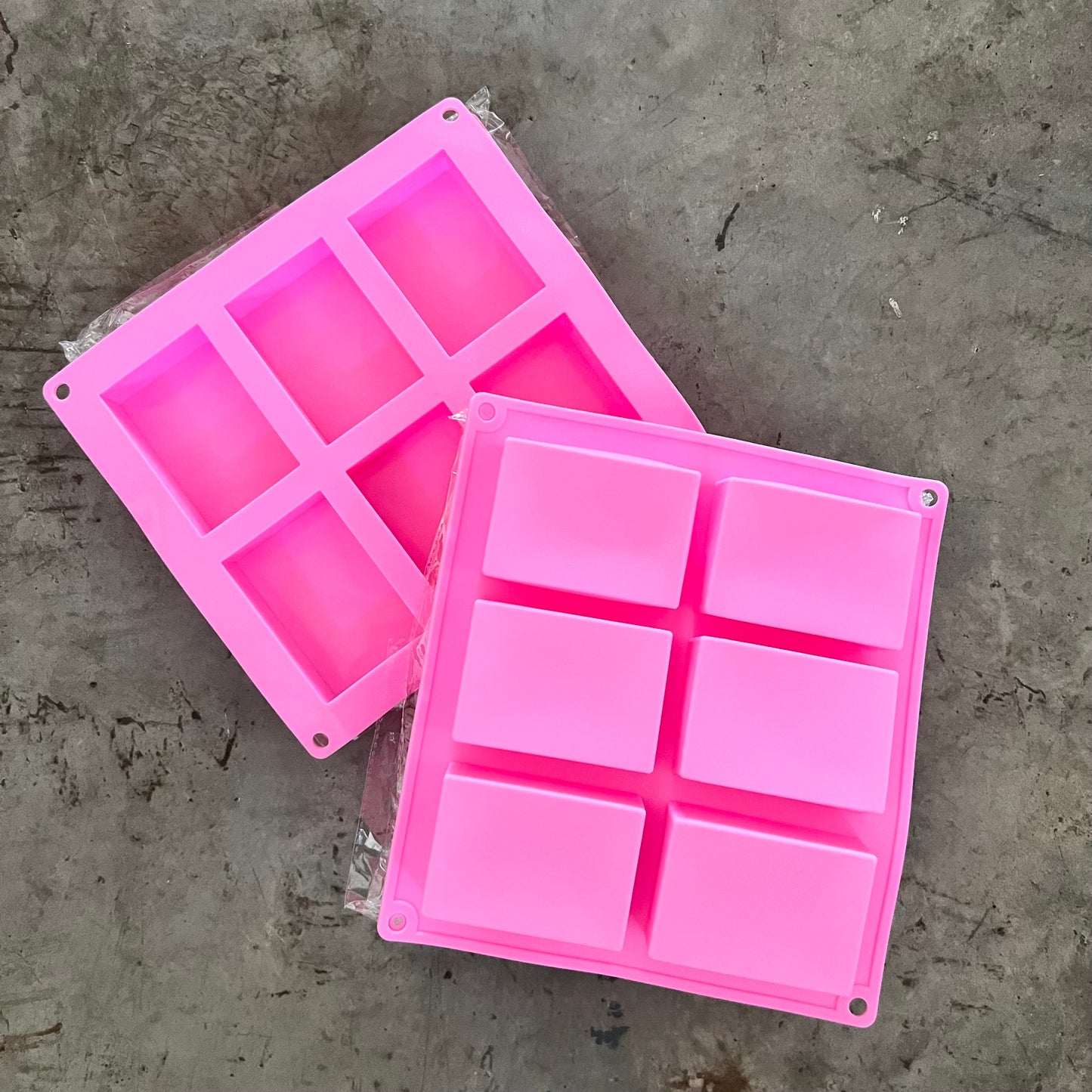 6 Cavity Rectangular Silicone Soap Mold