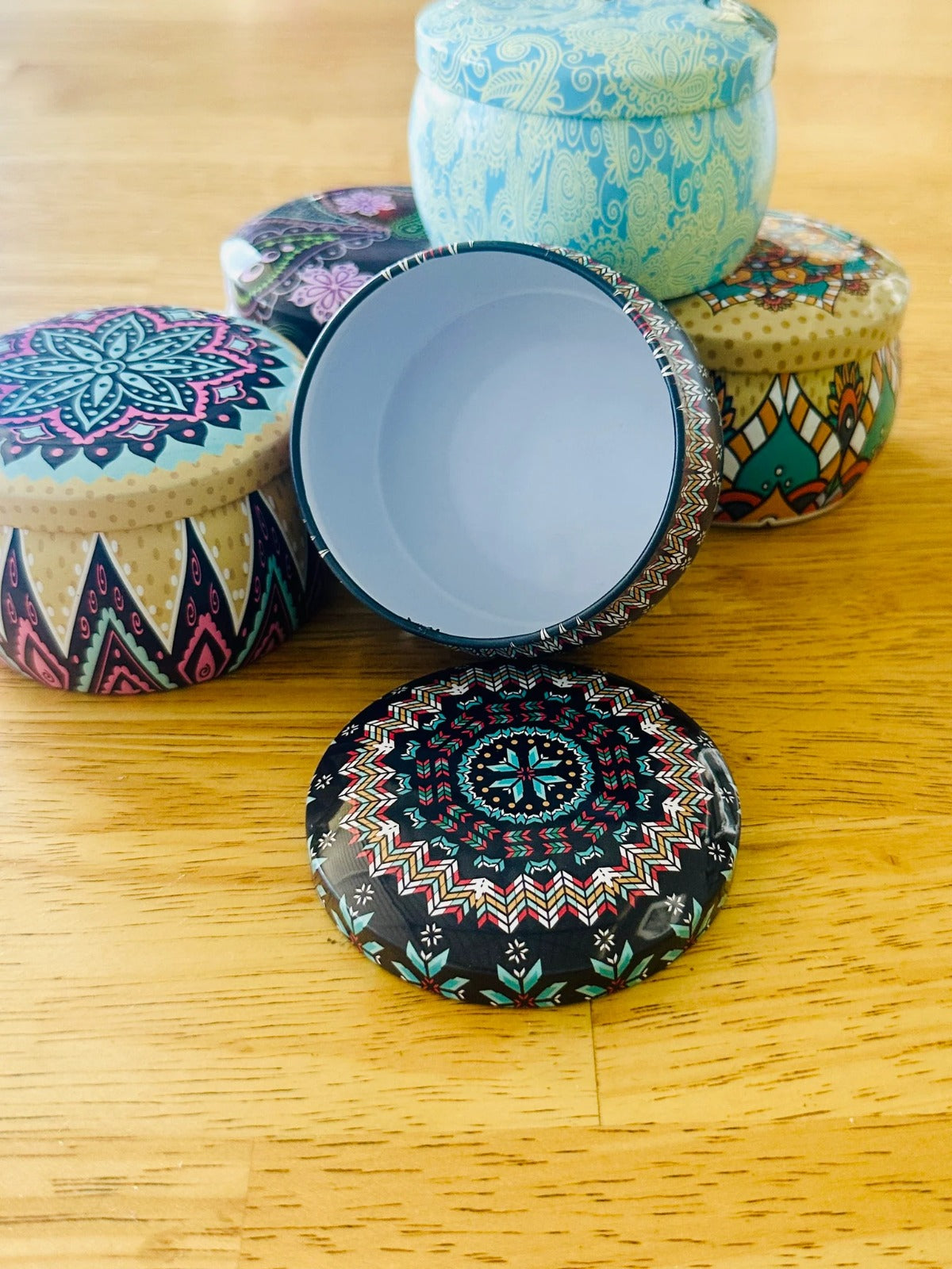 12 Printed Tin Jar for Candle Making